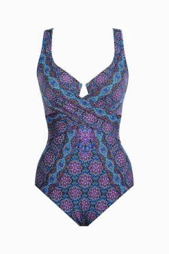 Danube Bleu Criss Cross Escape Zwempak Uit Een Stuk