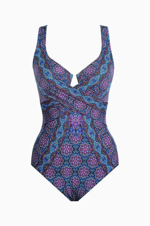 Danube Bleu Criss Cross Escape Zwempak Uit Een Stuk