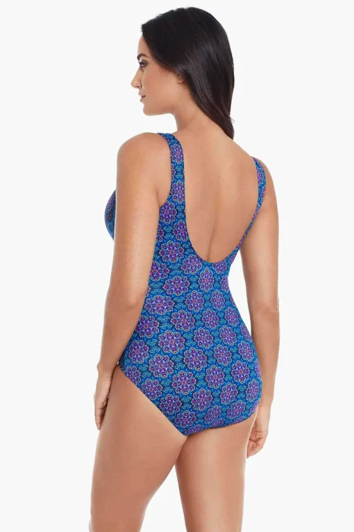 Danube Bleu Criss Cross Escape Zwempak Uit Een Stuk