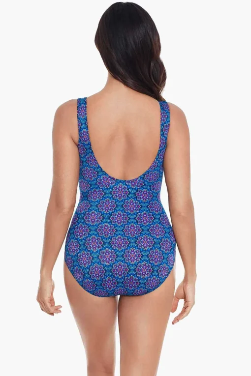 Danube Bleu Criss Cross Escape Zwempak Uit Een Stuk