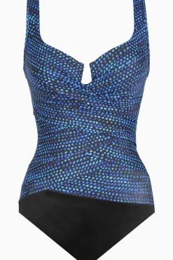 Dot Com Gelaagd Escape-Zwempak Uit Een Stuk