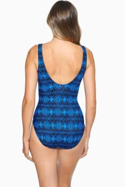 Ocean Ombre Het Is Een Wikkelbadpak Uit Een Stuk