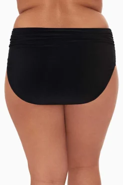 Plus Size Gesmokt Jersey Zwembroekje