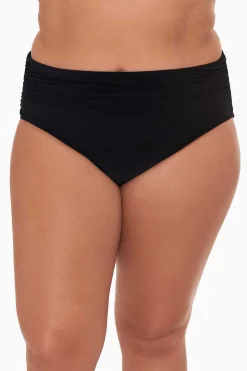 Plus Size Gesmokt Jersey Zwembroekje
