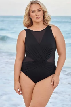 Plus Size Illusionisten Palma Badpak Uit Een Stuk